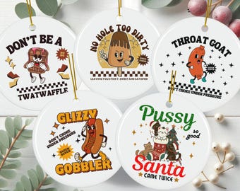Ornament Exchange Embarrassing Inappropriate Gag Gift No Filter Ceramic Ornament Offensive Unhinged Ornament Gen Z Friend Gift Funny Gift