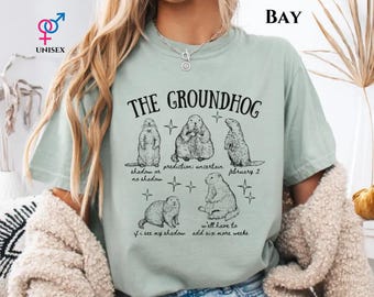 Groundhog Comfort Color Shirt Marmot Sweater Groundhog Day T-Shirt Funny Groundhog Punxsutawney Sweater Groundhog Birthday Gift Woodchuck