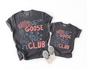 Silly Goose Youth Shirt, Funny Goose Kids Tee, Cute Goose Shirt for Kids, Preppy Goose Matching Family T-Shirt