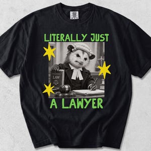 Funny Lawyer Comfort Colors T-Shirt, Attorney Gift, Law School Graduation Shirt, Sarcastic Legal Humor Tee, Opossum Lawyer Graphic