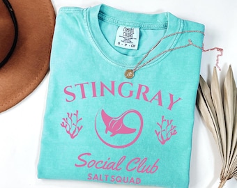 Stingray Comfort Colors Shirt Manta Ray Shirt Ocean Inspired Sea Cow Shirt Sea World Shirt Preppy Stuff Beach Bum Retro Biology Salty Shirt