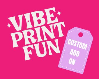 Back Print Custom Add on