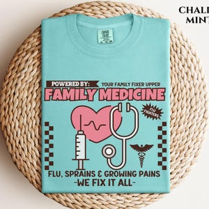 Family Medicine Comfort Color Shirt Retro Family Physician Shirt Doctor Gift MD Nurse Shirt Medical Gift MD Crew Shirt Future Family Doctor