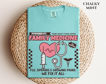 Family Medicine Comfort Color Shirt Retro Family Physician Shirt Doctor Gift MD Nurse Shirt Medical Gift MD Crew Shirt Future Family Doctor
