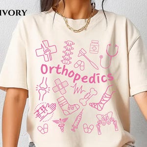 Orthopedics Comfort Color Shirt Ortho Nurse Shirt Medical Gift Orthopedics Technician Shirt Doodle Orthopedic Doctor Gift Future Orthopedic