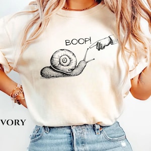 Funny Snail Comfort Color Shirt Boop the Snail Shirt Lazy Shirt Funny Animal Shirt Snail Shirt Spirit Animal Shirt Slug Vintage Forestcore