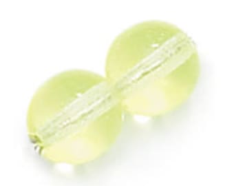 40 Yellow 6MM Round Czech Glass Beads 8013 GB9335
