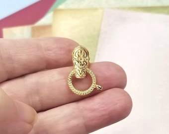 Fancy Gold Fold Over Magnetic Clasp, Magnetic Buckle Clasp 31mm total length CL9042