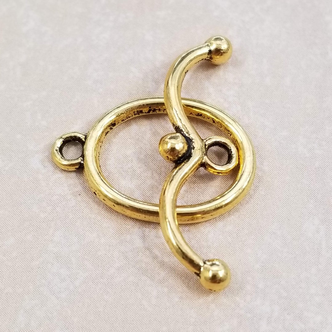 10 Sets Antique Gold Oval Toggles Claspps CL9029 - Etsy