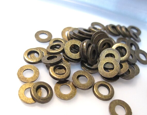 50 Antique Brass Spacer Beads 1x5mm w/ approx 2mm hole MB1099