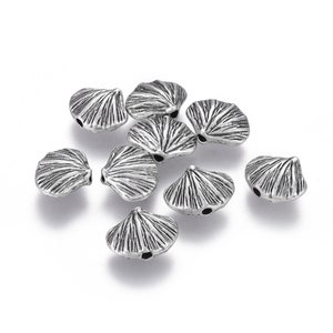 5 pcs Antique Silver Metal Spacer Beads 12mm MB22-157
