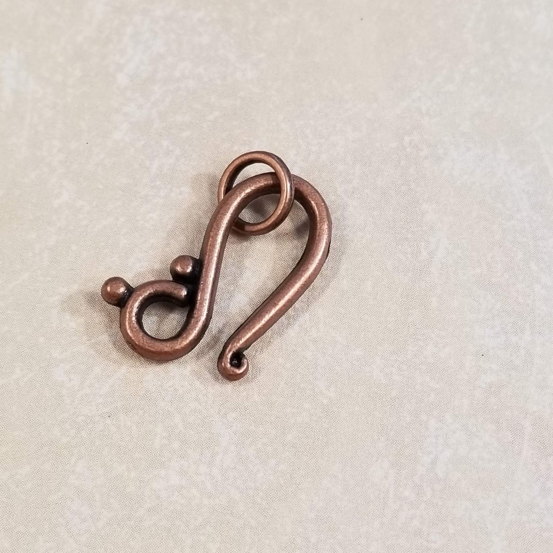 39-293-7 Antiqued Copper Plated Hook and Eye Clasp - Rings & Things