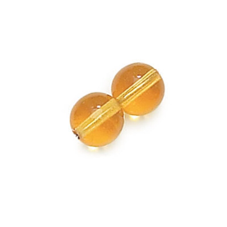 100 Yellow 4MM Round Glass Beads Czech Glass 10064 GB0613A X20