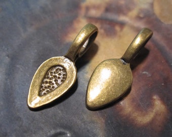 12 Antique Brass Bails, 22x9mm with 7x4mm I.D. Perfect for large cording FN9040