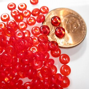 50 Siam 4x2mm Czech Glass Rondelles 9008  RDL1023A