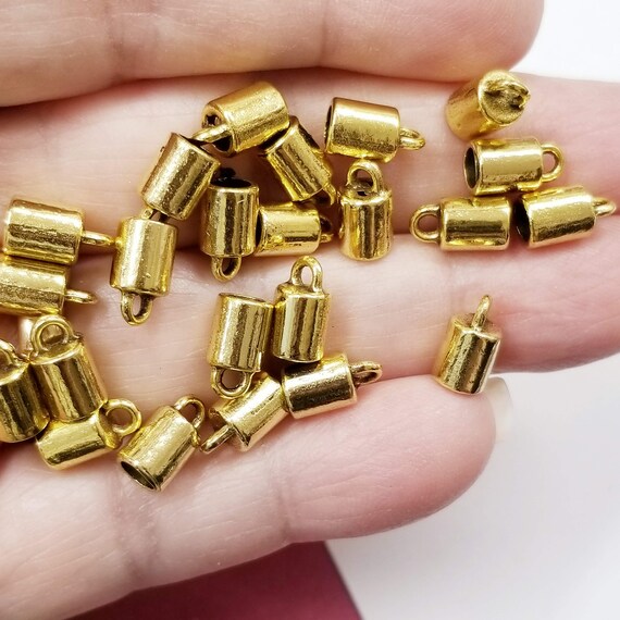12 Gold Cord Ends or End Caps 9.6x5.5mm O.d. 3.6mm I.d. CE9022 Etsy