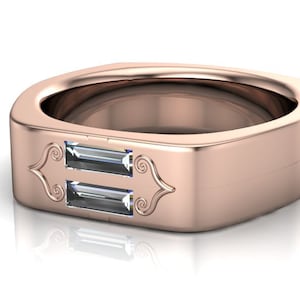 Equality Engagement or Wedding Ring with Diamonds in Gold or Platinum Band | USA Custom Made