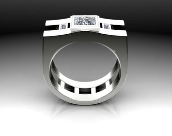 Same Sex 2 Carat Diamond Engagement Ring in Platinum | Etsy