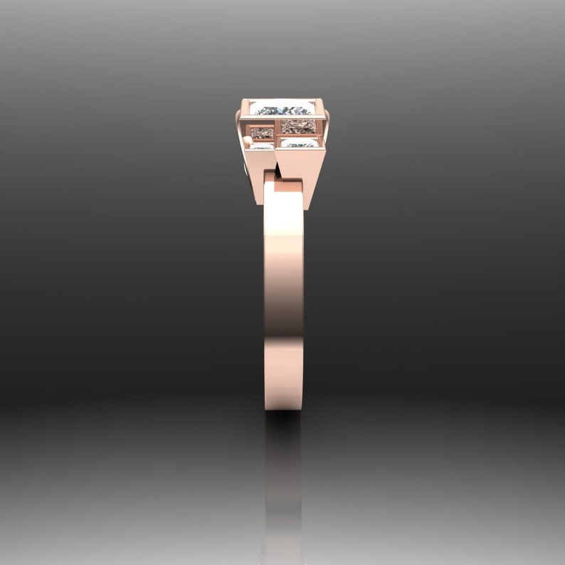 Moissanite Texas Ring in Platinum or 14k Gold Forever One Travel Ring ...