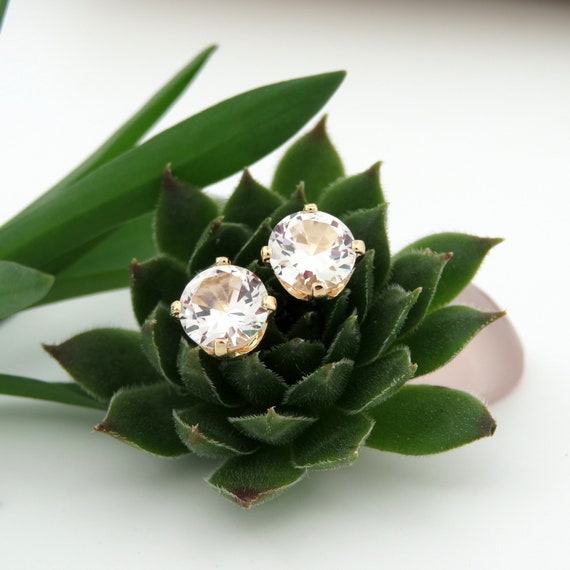 Sapphire screw shop back earrings