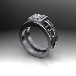 Same Sex 2-carat Diamond Engagement Ring in Platinum - Etsy