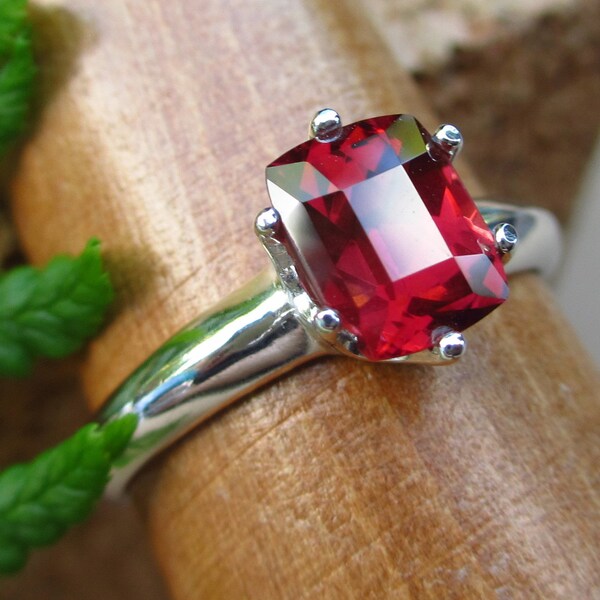 FAIR TRADE Rhodolite Garnet Ring in Sterling Silver, Fine Gemstone Ring