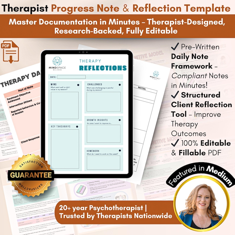 Therapist Notes Template Bundle, Therapy Documentation Forms (editable ...