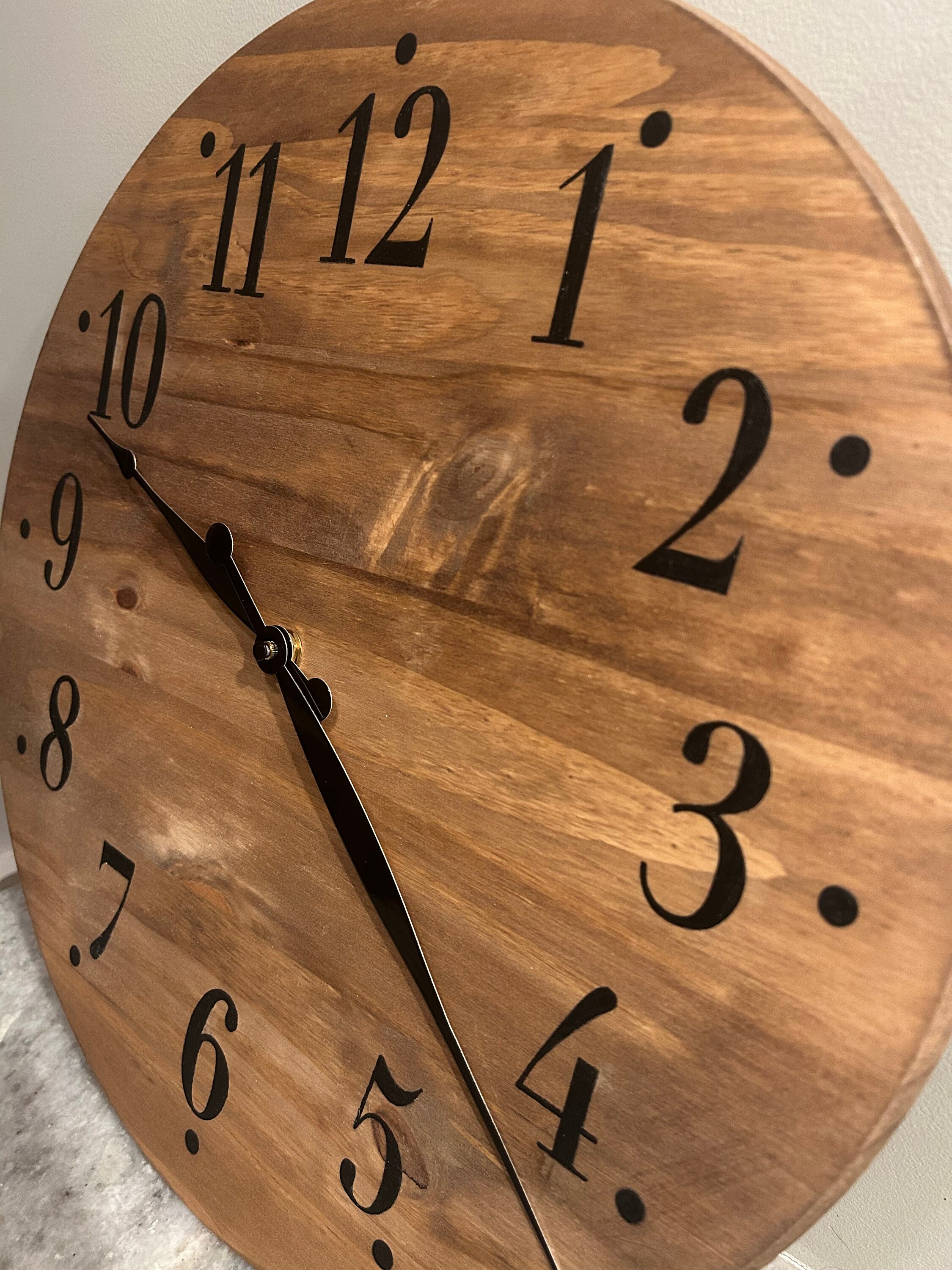 Wooden Hand Painted Wall Clock - Etsy