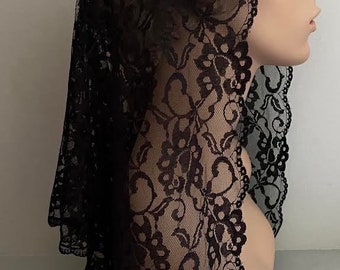 Black Lace Headcovering