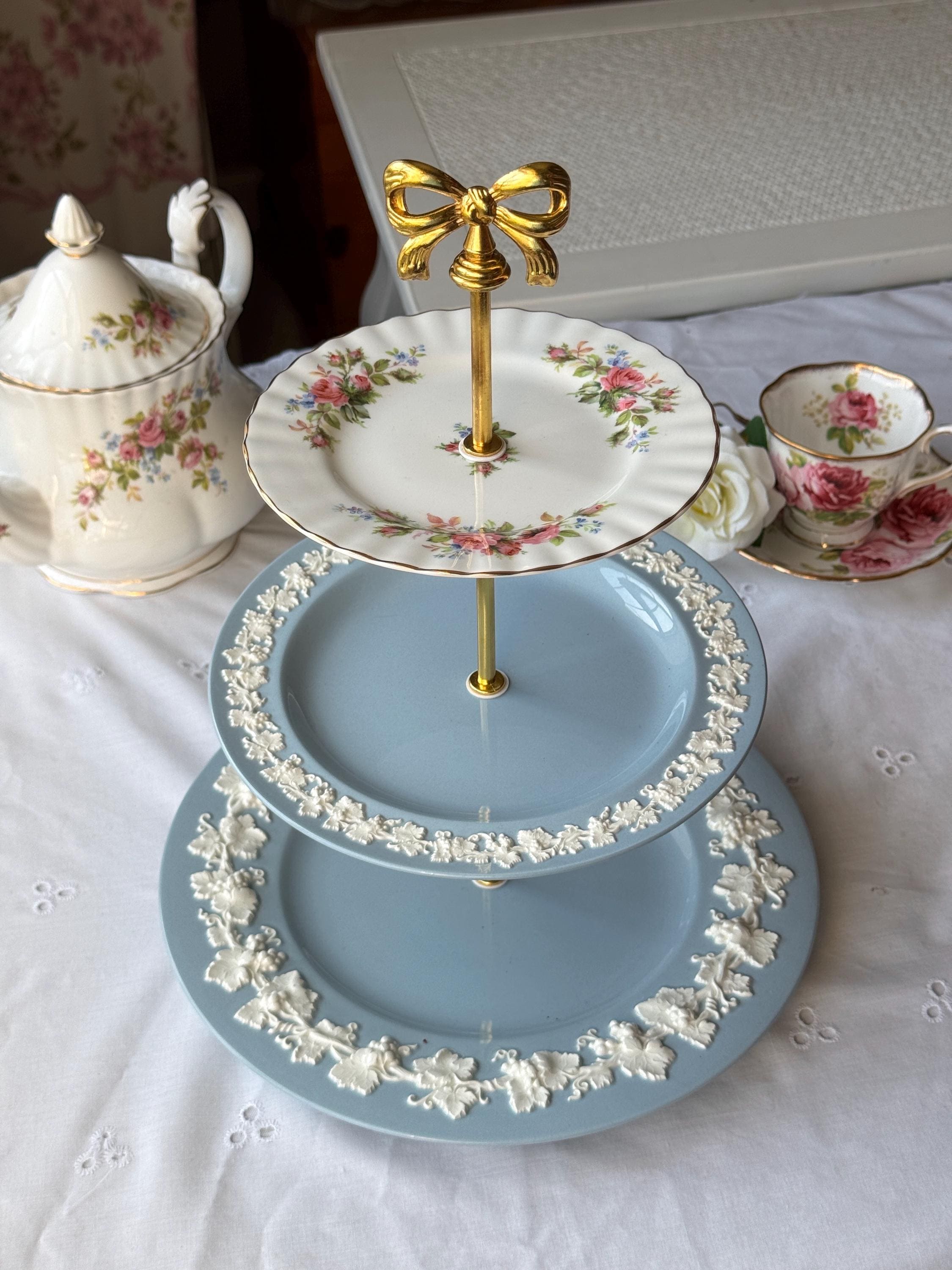 Vintage Blue Wedgwood Queensware - Etsy