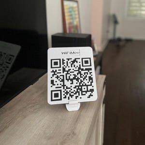 Unique WiFi QR Code Customized 3D-Printed Frame (with Support Stand)