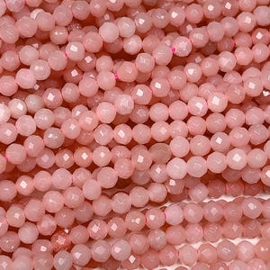 Good color Genuine Natural Pink Opal Faceted Round Beads 15.5&quot; Strand 2mm 3mm 4mm
