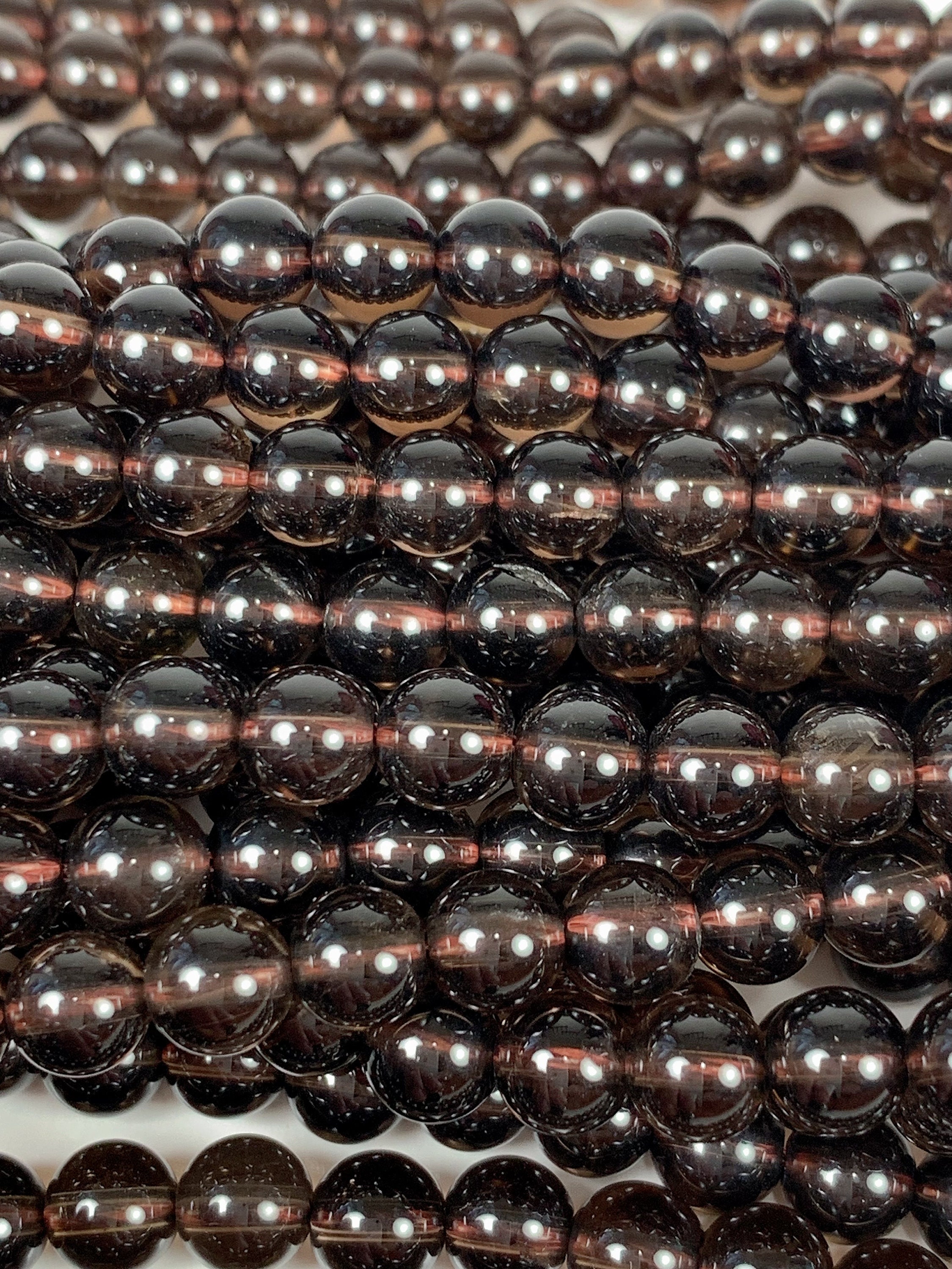 Grade AAA Genuine Natural Brown Smoky Quartz Smooth Round Beads 15.5" Strand Gemstone 2mm 4mm 6mm 8mm 10mm 12mm 14mm