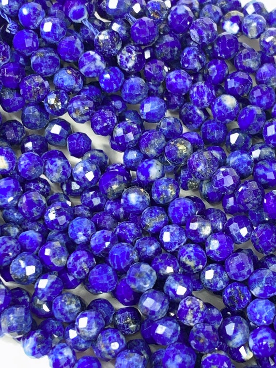 VENDITA A METÀ - Perline Di Pietre Preziose Di Lapislazzuli Blu, Filo Intero, Pietre Preziose Semipreziose, 15" - Italia - Foto 2