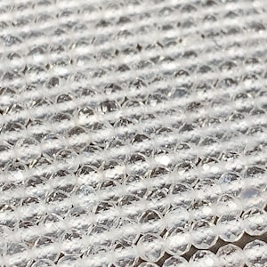 Klasse AAA + echte natürliche weiße klare Quarz Bergkristalle facettierte runde Perlen 15,5 &quot;Strang 2 mm 3 mm 4 mm