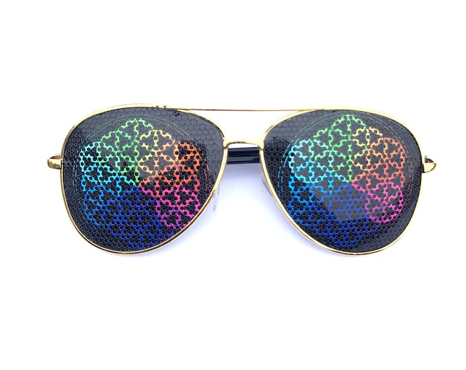 other Frame styles are avaible Multicolor Flower of life Geometric Aviator Sunglasses