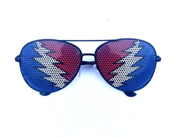 Uncle Sam bolt Graphic Aviator Sunglasses, (other styles available!)