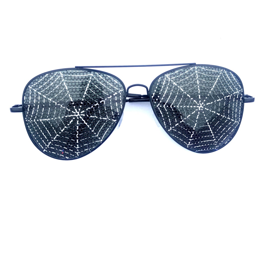 Spider Web Graphic Aviator Sunglasses and Other Styles Too - Etsy