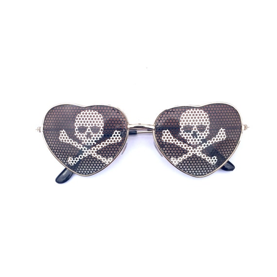 sunglasses with skull and crossbones