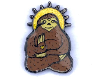 limited buddha sloth spirit animal  v3 enamel hat lapel pin