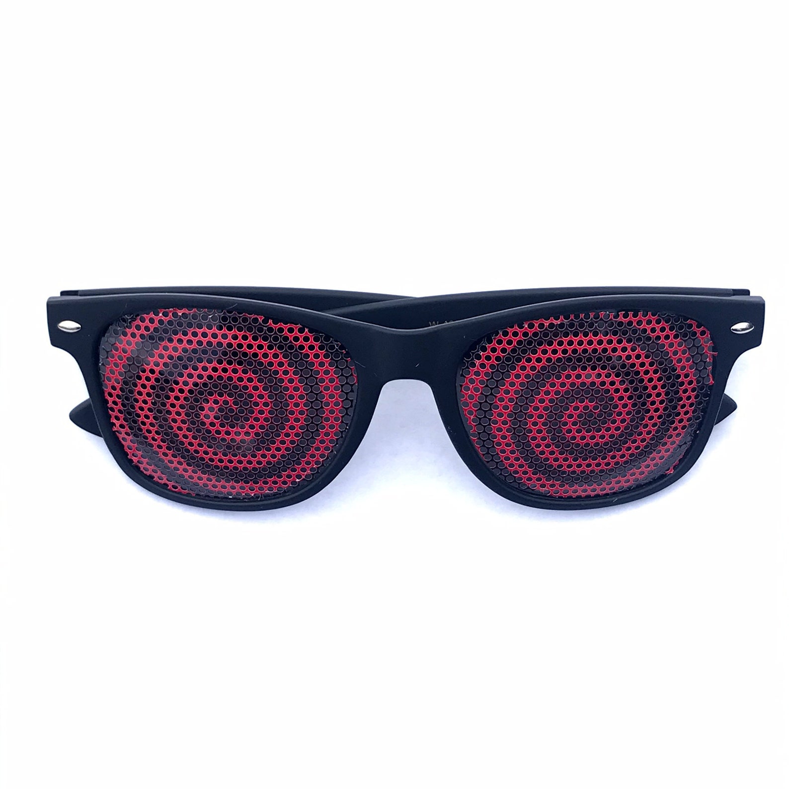 Red and Black Hypnotic Spiral Graphic Aviator Sunglasses - Etsy