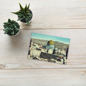 Vintage Jerusalem Postcard | Israel, Jewish History, Vintage Postcard, Israeli, Judaism, Hebrew, Star of David, Israel Souvenir, Jewish art