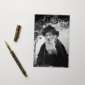 postale d'homme de Jérusalem | Histoire juive, juif, carte postale vintage, hébreu, Israël, souvenir d'Israël, carte d'Israël, étoile de David, art mural