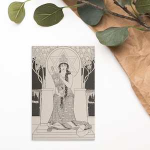 Sabbath Prinzessin Postkarte |Jüdische Kunst, Jüdische Kunst, Jüdische Geschichte, Ashkenazi, Shabbat, Göttin, Vintage Postkarte, Jüdische Wandkunst, Davidstern