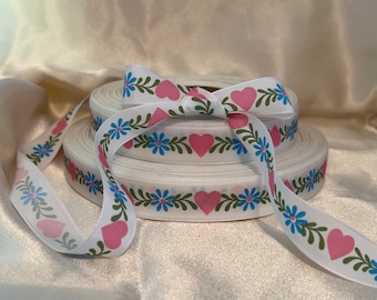 Vintage Printed Grosgrain Ribbon 3/4"