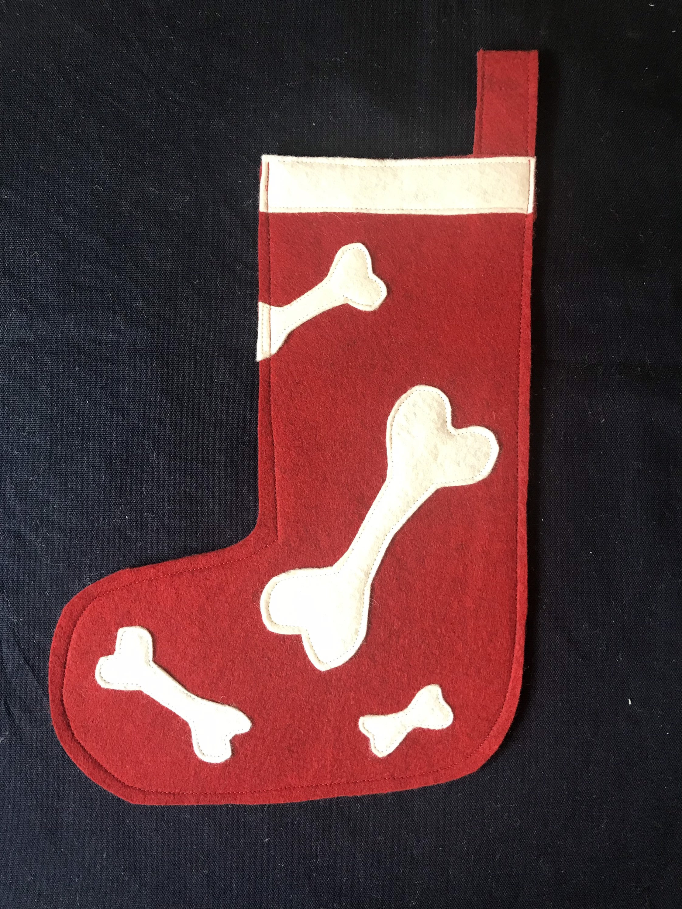 Letters to Santa Jeweled Felt Christmas Stocking Kit Sequins Beads Puppy  Dog 