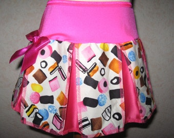 NEW Black Brown Pink leopard pleated skirt Roller Derby Dance Party Gothic Rock