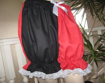 Arlequim rendas com babados curtos bloomers pantalonas Nova Sequoia Preto vermelho branco cinza roxo azul Lolita Fantasia vestido de festa Goth Rock Plus size