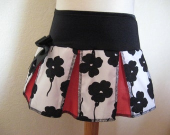 Lolita,Punk,Goth,Rock,Black,white,red Retro Floral cheerleader skirt-All Sizes Sequoia