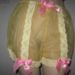 Cute Panties for Plus Size, Illuminating Yellow Lace French
